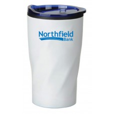 14 oz White Stainless Steel Twisting Tumbler
