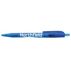 Transparent Blue USA Made Recycled Water Bottle (rPET) Rectractable Pen